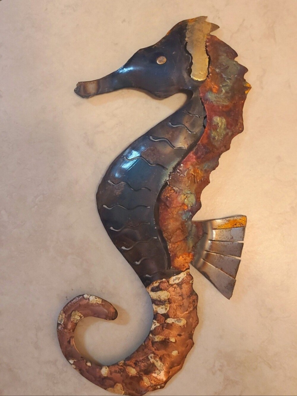 Burnished Copper Seahorse Hanging